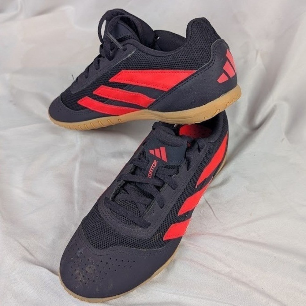 Adidas Predator Indoor Sala Soccer Shoes Women's Size 7 Black Solar Red Sneaker